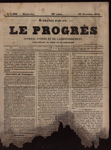 Le Progrès (1841-1914) 1873-11-16