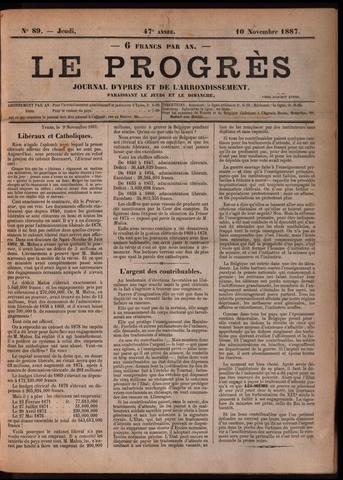 Le Progrès (1841-1914) 1887-11-10