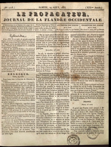 Le Propagateur (1818-1871) 1835-08-29
