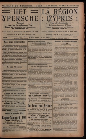 Het Ypersch nieuws (1929-1971) 1934-12-08