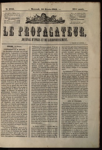 Le Propagateur (1818-1871) 1844-02-14