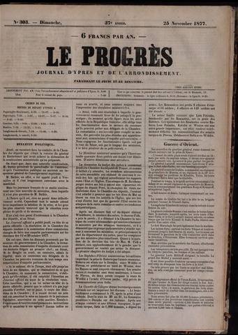 Le Progrès (1841-1914) 1877-11-25