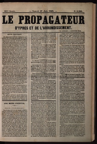 Le Propagateur (1818-1871) 1868-06-27