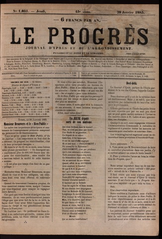 Le Progrès (1841-1914) 1885-01-29