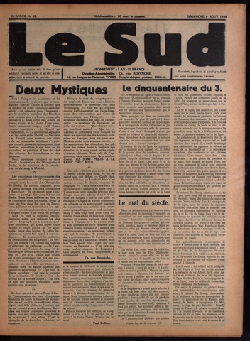 Le Sud (1934-1939) 1936-08-09