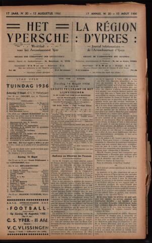 Het Ypersch nieuws (1929-1971) 1936-08-15