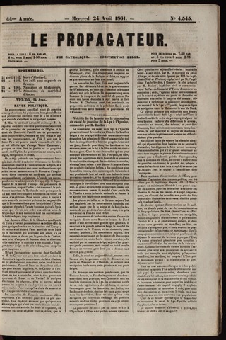 Le Propagateur (1818-1871) 1861-04-24