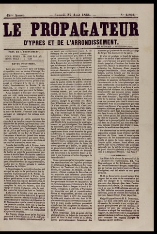 Le Propagateur (1818-1871) 1864-08-27