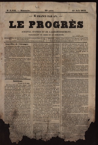 Le Progrès (1841-1914) 1873-06-15