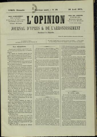 L’Opinion (1863 - 1873) 1871-04-16