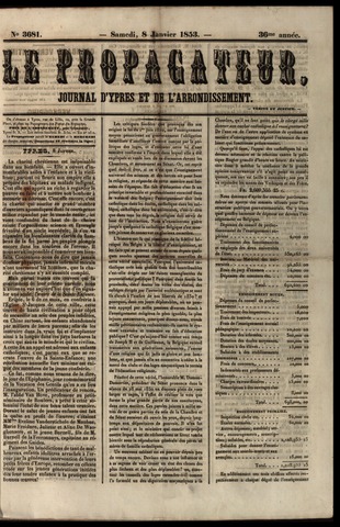 Le Propagateur (1818-1871) 1853-01-08