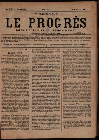 Le Progrès (1841-1914) 1881-01-09
