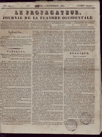 Le Propagateur (1818-1871) 1834-11-08
