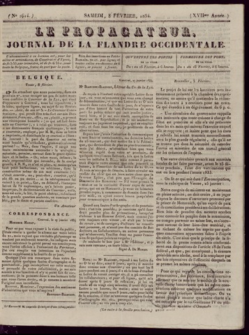 Le Propagateur (1818-1871) 1834-02-08