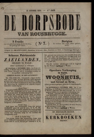 De Dorpsbode van Rousbrugge (1856-1857 en 1860-1862) 1860-10-31