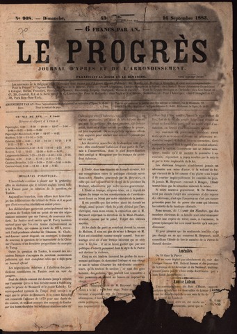 Le Progrès (1841-1914) 1883-09-16
