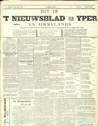 Nieuwsblad van Yperen en van het Arrondissement (1872-1912) 1910-09-03