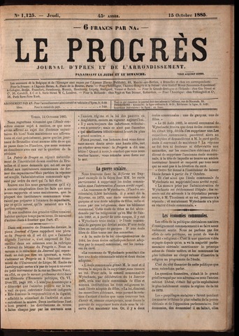 Le Progrès (1841-1914) 1885-10-15