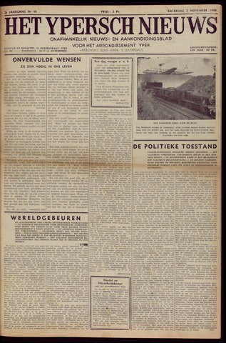 Het Ypersch nieuws (1929-1971) 1949-11-05