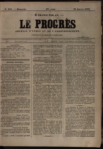 Le Progrès (1841-1914) 1877-01-21