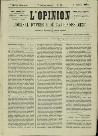 L’Opinion (1863 - 1873) 1865-02-05