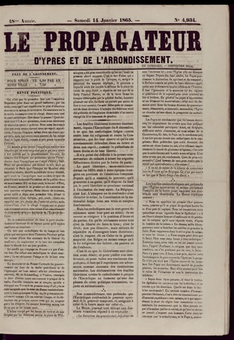 Le Propagateur (1818-1871) 1865-01-14