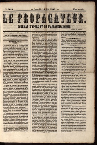 Le Propagateur (1818-1871) 1852-05-15