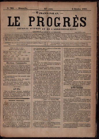 Le Progrès (1841-1914) 1881-10-02