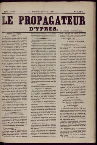 Le Propagateur (1818-1871) 1863-08-12