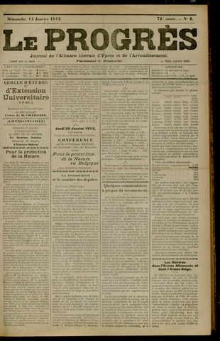 Le Progrès (1841-1914) 1912-01-14