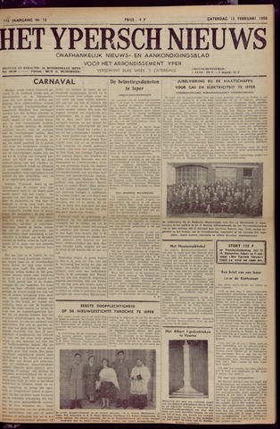 Het Ypersch nieuws (1929-1971) 1958-02-15