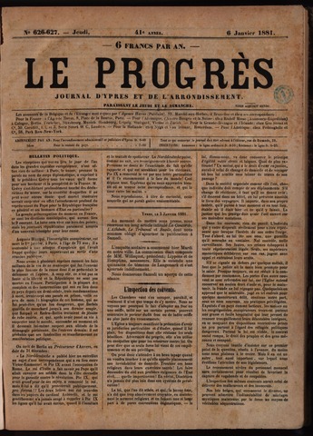 Le Progrès (1841-1914) 1881-01-06