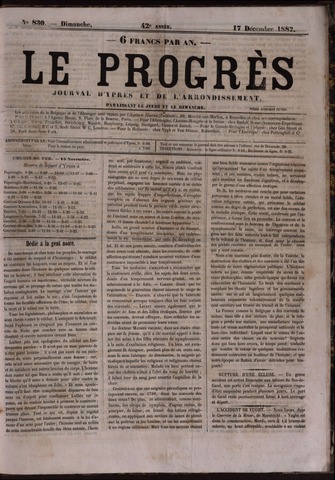 Le Progrès (1841-1914) 1882-12-17