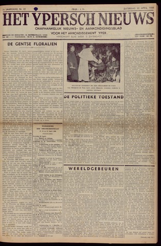 Het Ypersch nieuws (1929-1971) 1950-04-22