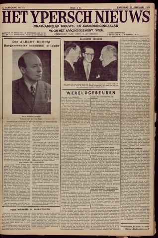 Het Ypersch nieuws (1929-1971) 1954-02-27