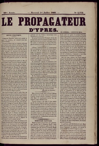 Le Propagateur (1818-1871) 1863-07-01
