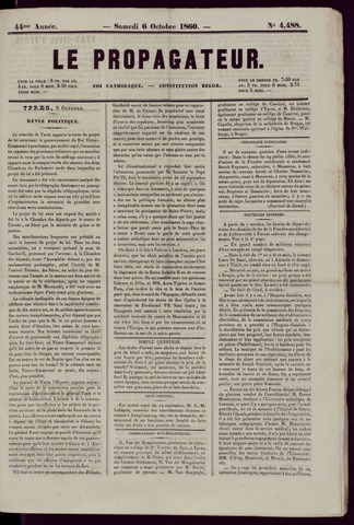Le Propagateur (1818-1871) 1860-10-06