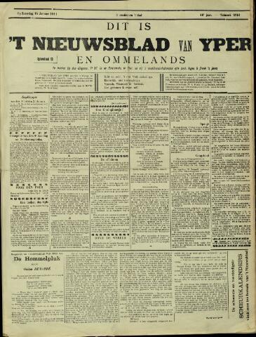 Nieuwsblad van Yperen en van het Arrondissement (1872-1912) 1911-01-14