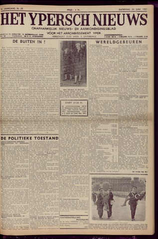 Het Ypersch nieuws (1929-1971) 1951-06-23