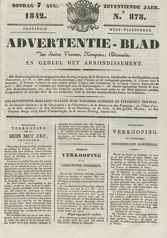 Het Advertentieblad (1825-1914) 1842-08-07