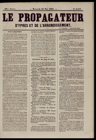 Le Propagateur (1818-1871) 1867-05-15