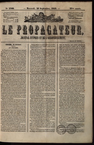 Le Propagateur (1818-1871) 1843-09-20