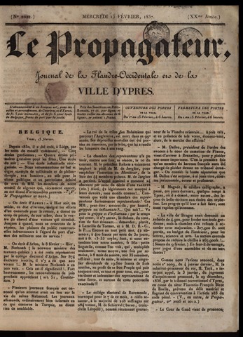 Le Propagateur (1818-1871) 1837-02-15