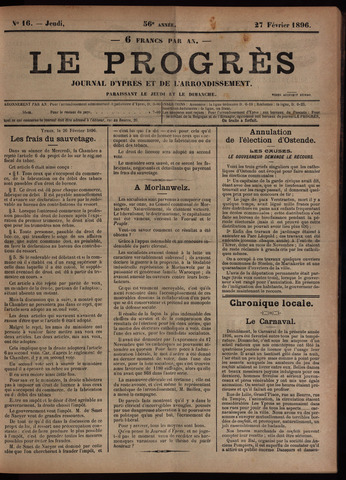 Le Progrès (1841-1914) 1896-02-27