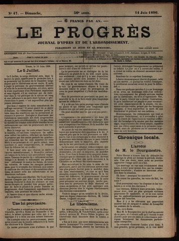 Le Progrès (1841-1914) 1896-06-14