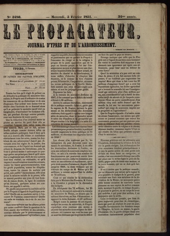 Le Propagateur (1818-1871) 1851-02-05