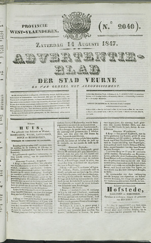 Het Advertentieblad (1825-1914) 1847-08-14