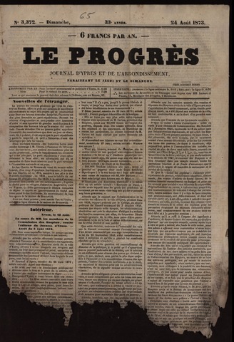 Le Progrès (1841-1914) 1873-08-24