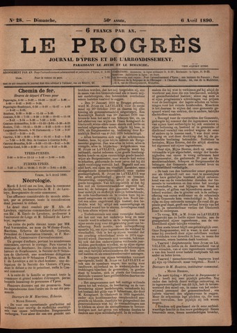 Le Progrès (1841-1914) 1890-04-06
