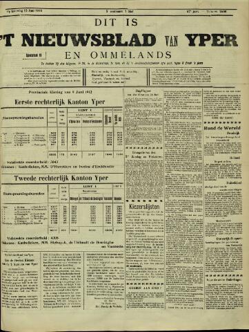 Nieuwsblad van Yperen en van het Arrondissement (1872 - 1912) 1912-06-15